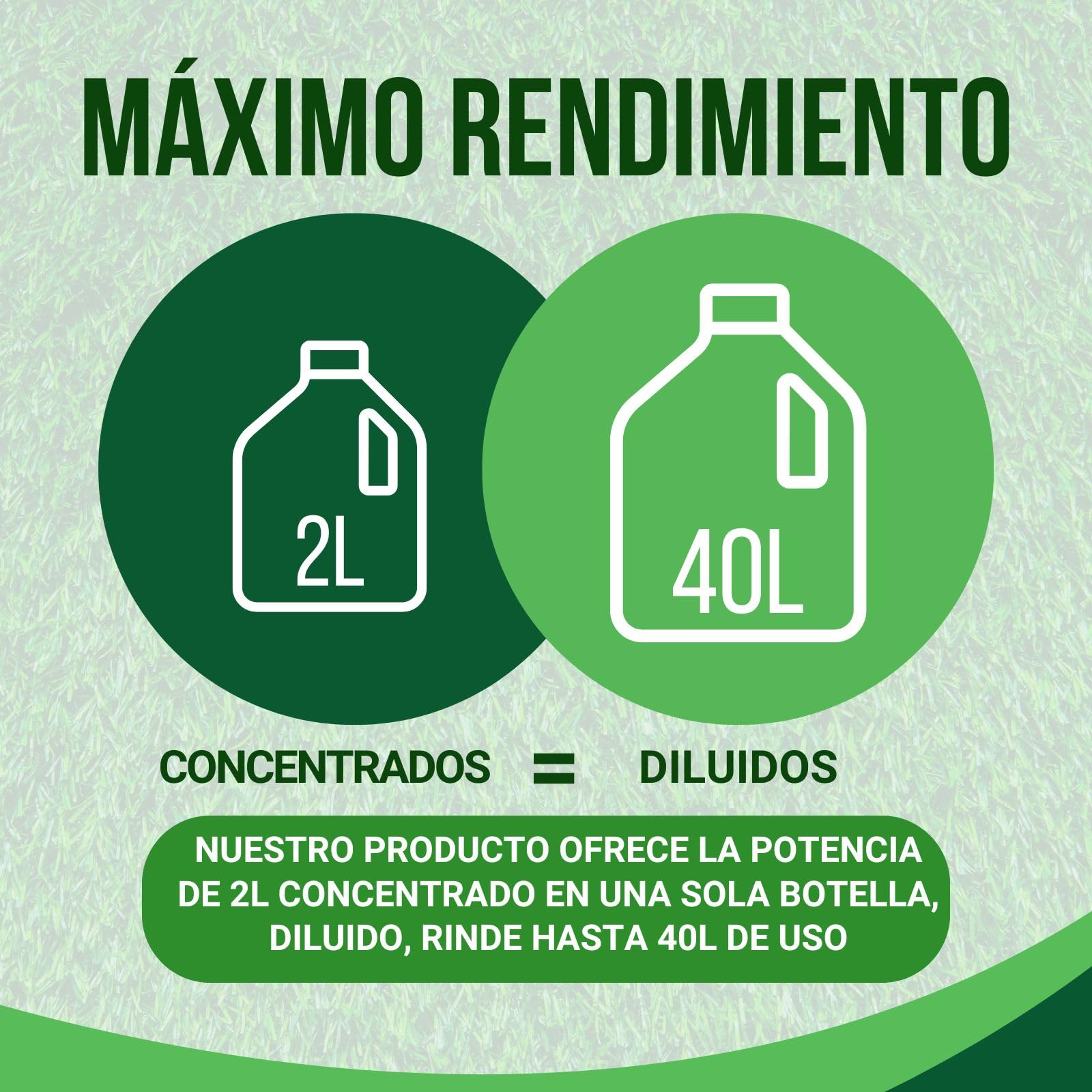 PLANTAWA Artificial Grass Cleaner 2L | Outdoor Cleaning and Maintenance for Gardens and Patios with Pets | Ideal for Hedges and Synthetic Grass | Yields up to 40L - 4