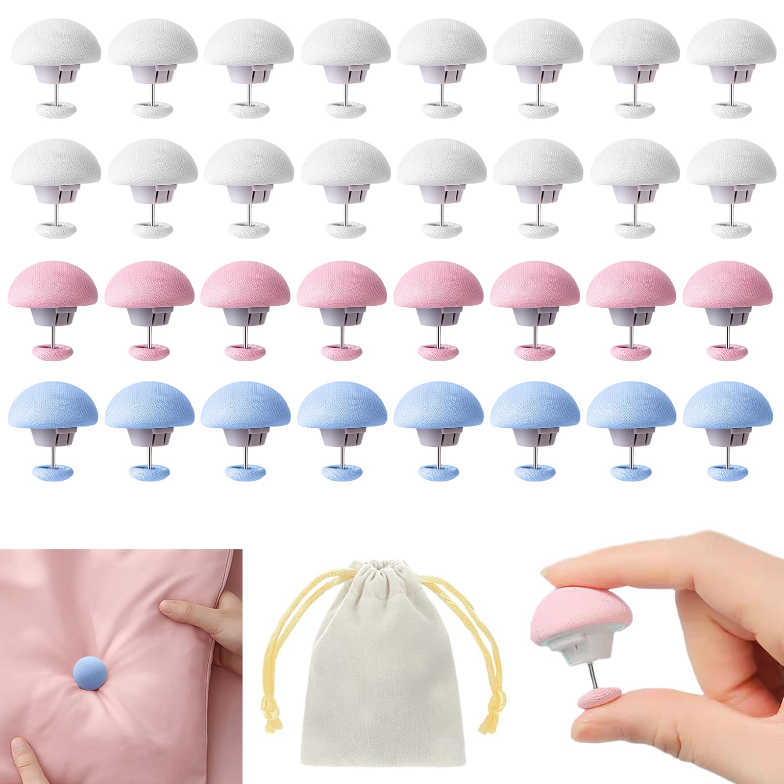 Duvet Clips to Keep Duvet in Place – 33PCS Quilt Clips with One-Key Unlock, Non-Slip Duvet Pins for Comforter, Bed Sheets, Mattress Covers & Curtains, Durable Fixing Fasteners for Bedding Stability