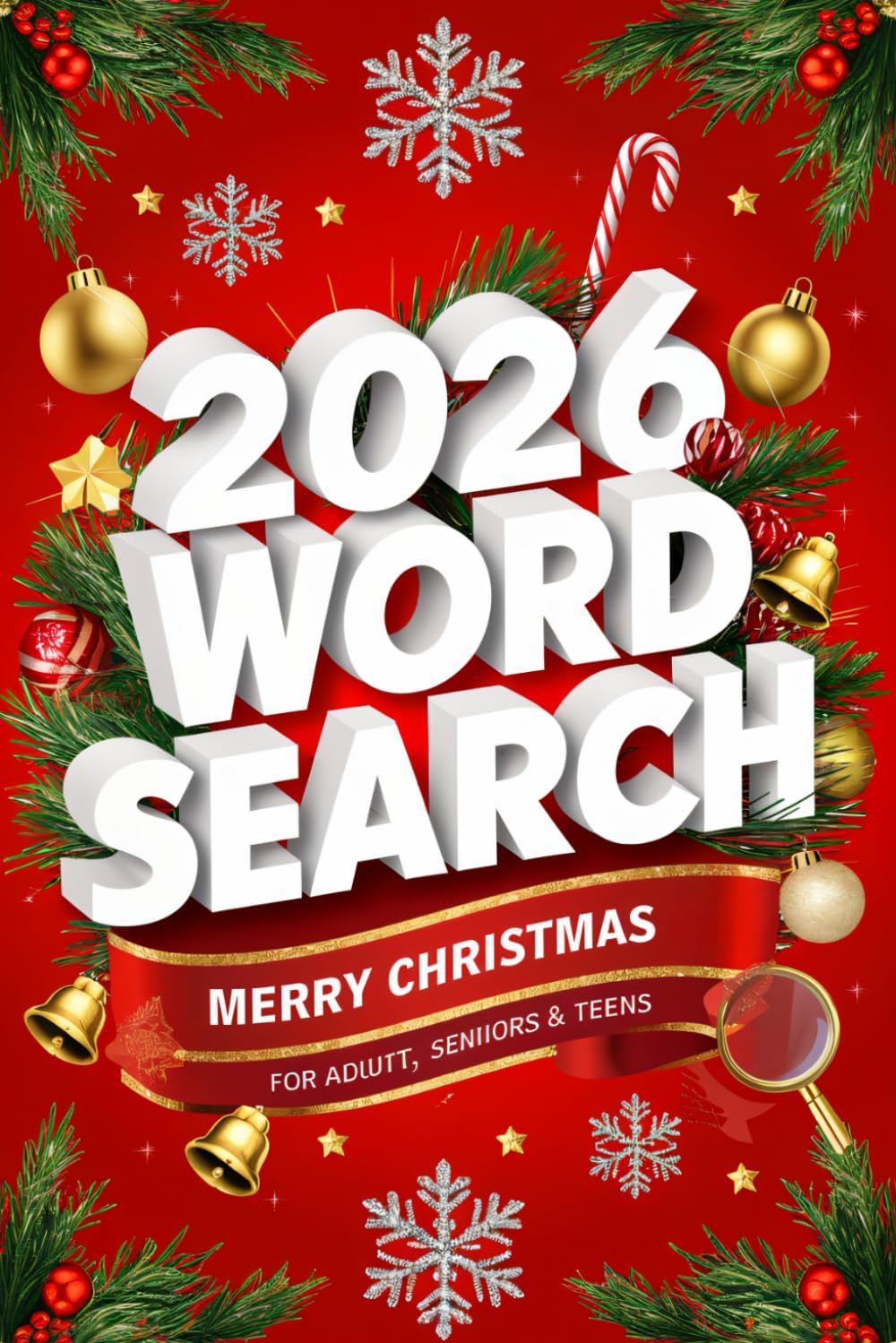Stocking Stuffers : 2026 Christmas Word Search Large Print Puzzles For Adults: New Year Puzzle Book for Adults, Teens & Seniors (stocking stuffers Press)
