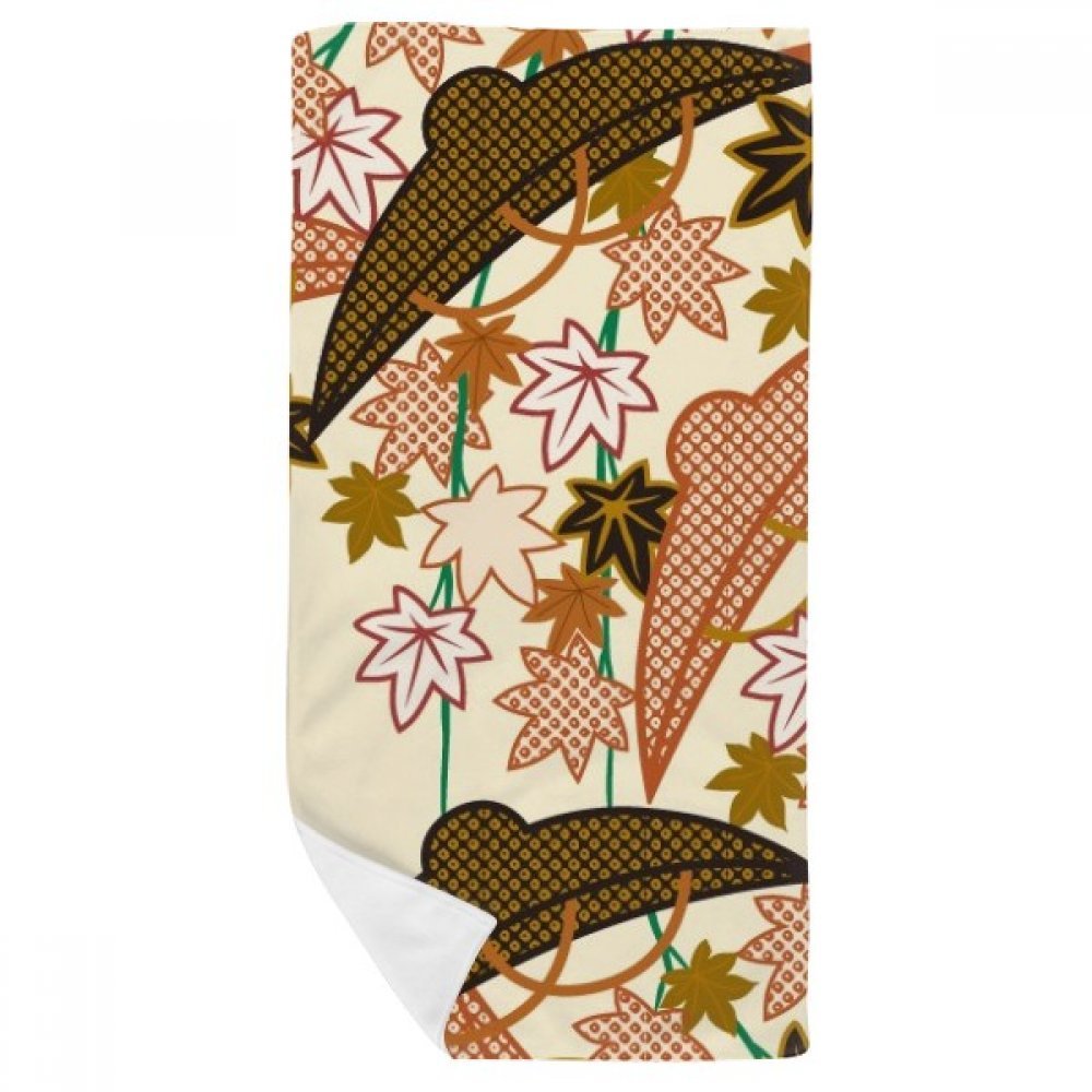 Serviette de bain japonaise pour le sport et le spa drap de toilette marron 35x70cm