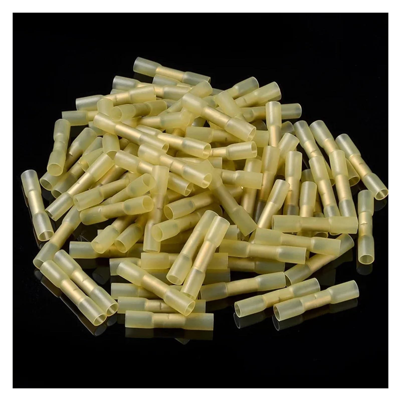 ICXLPMC 50PCS Heat Shrink Connectors Insulated Terminals Seal Butt Electrical Wire Crimp Terminals 12-10 AWG