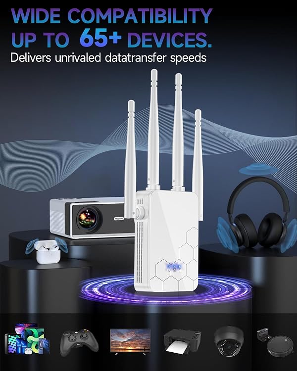 WiFi Extender Internet Booster, Repeater Wireless Routers Amplifier, Mesh Wi-Fi 80% Faster | Broader Than Ever, Support More Network Devices at Home, 1-Tap Setup by Cyseed - Image 6