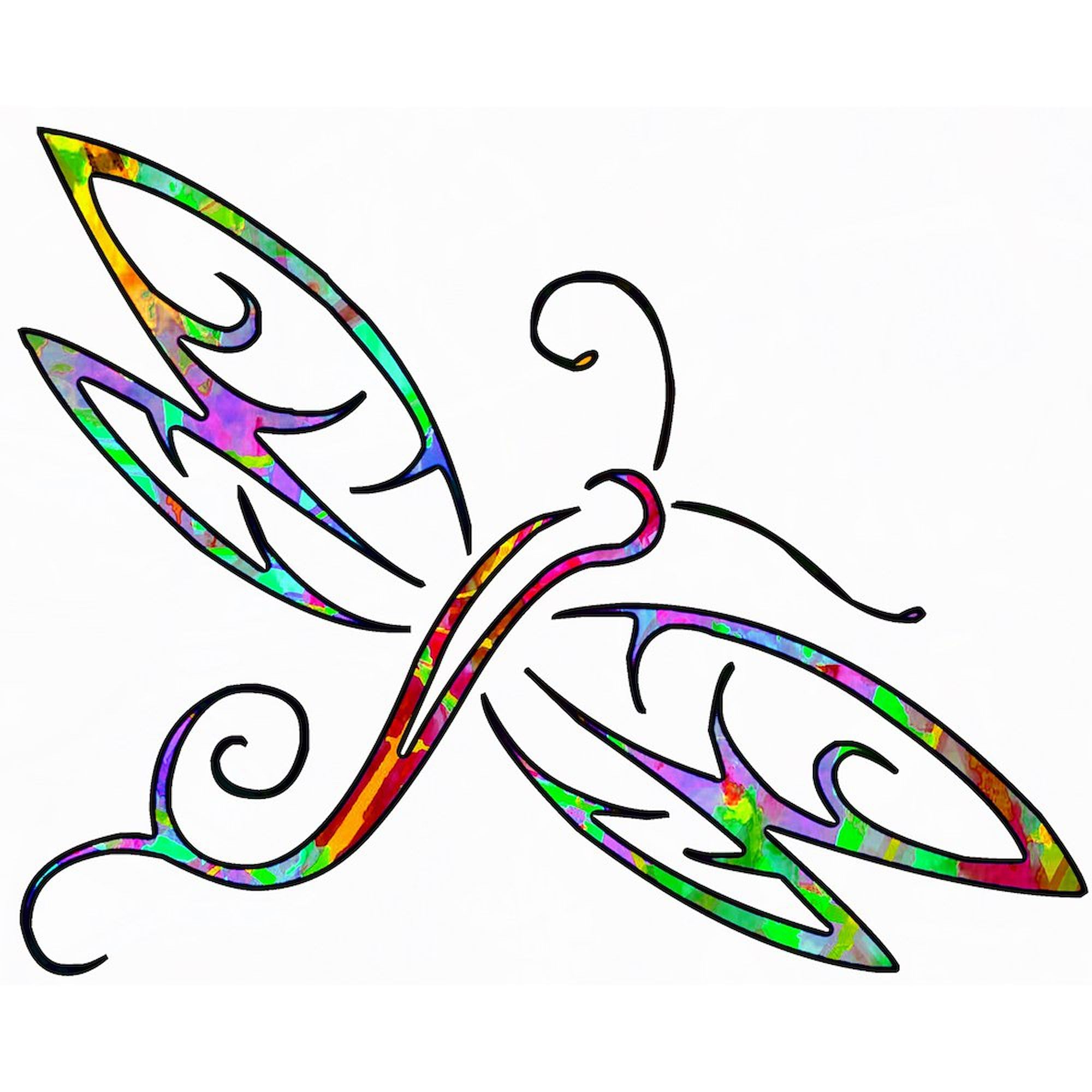 CafePress Colorful Dragonfly Sticker Square Bumper Sticker Car Decal