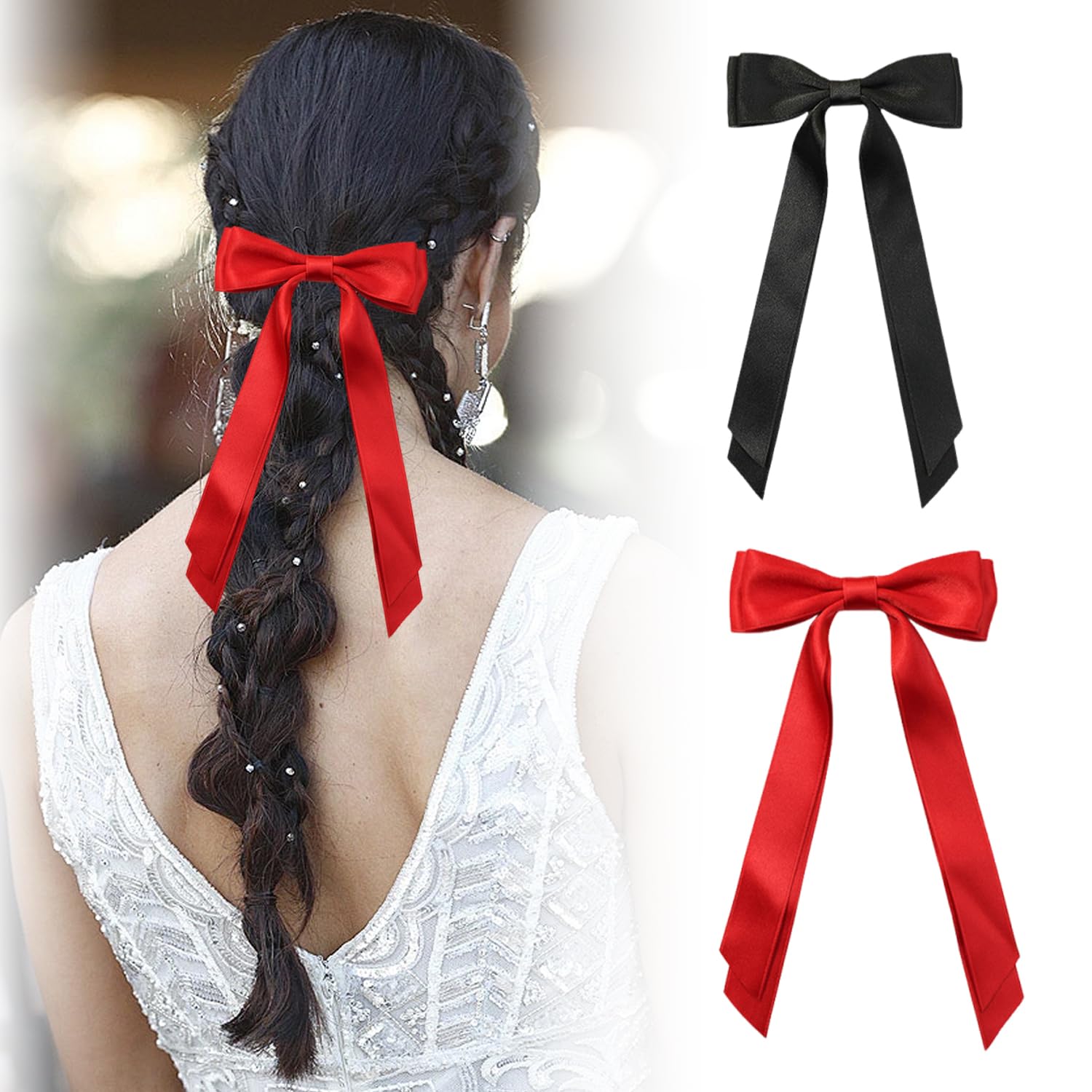 Silky Satin Hair Bows