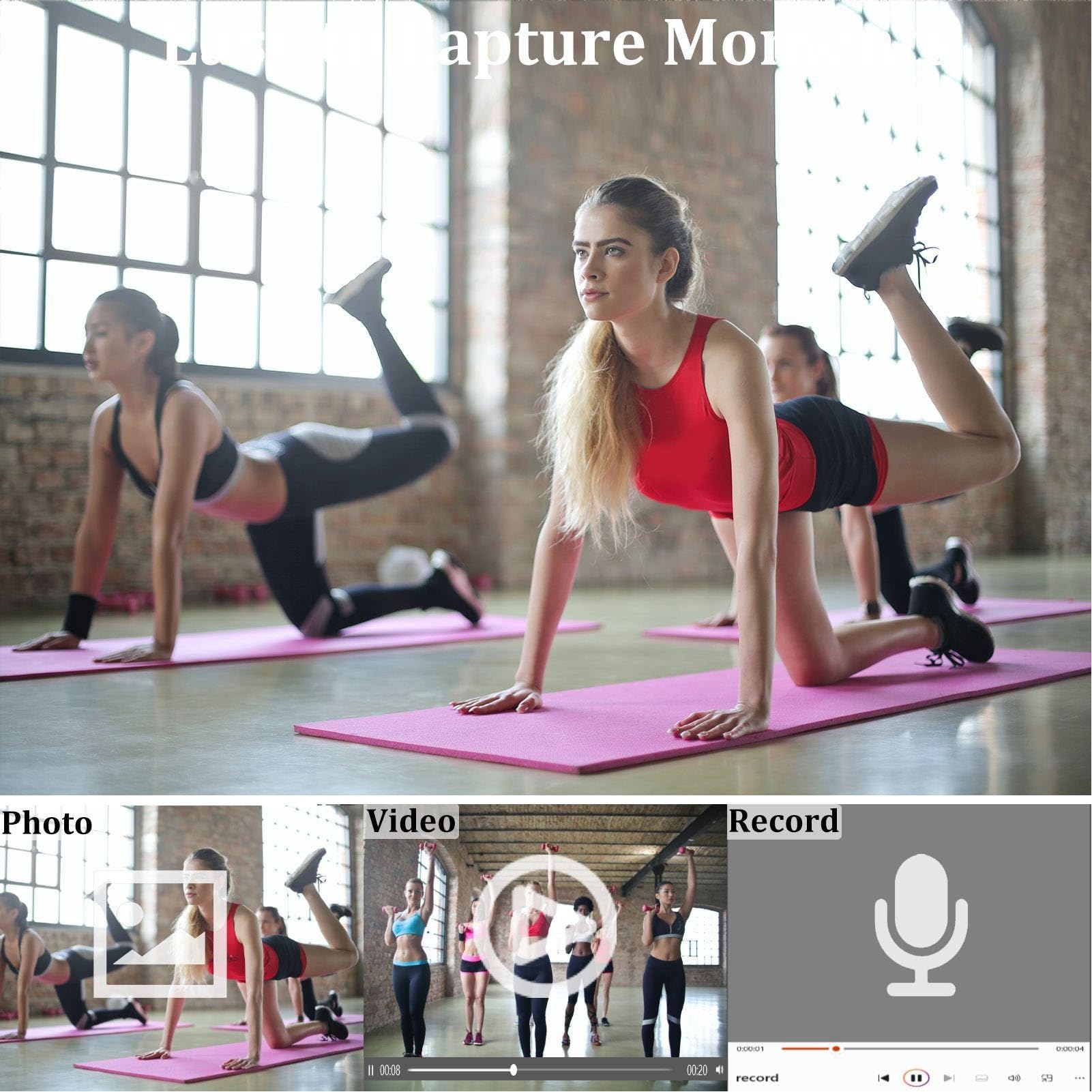 Caméra de Sport à Fixation arrière, enregistreur vidéo Portable étanche et résistant aux Chocs, 1080P, avec Objectif Rotatif à 180° et écran de 1,3 Pouce, pour Le Cyclisme, la
