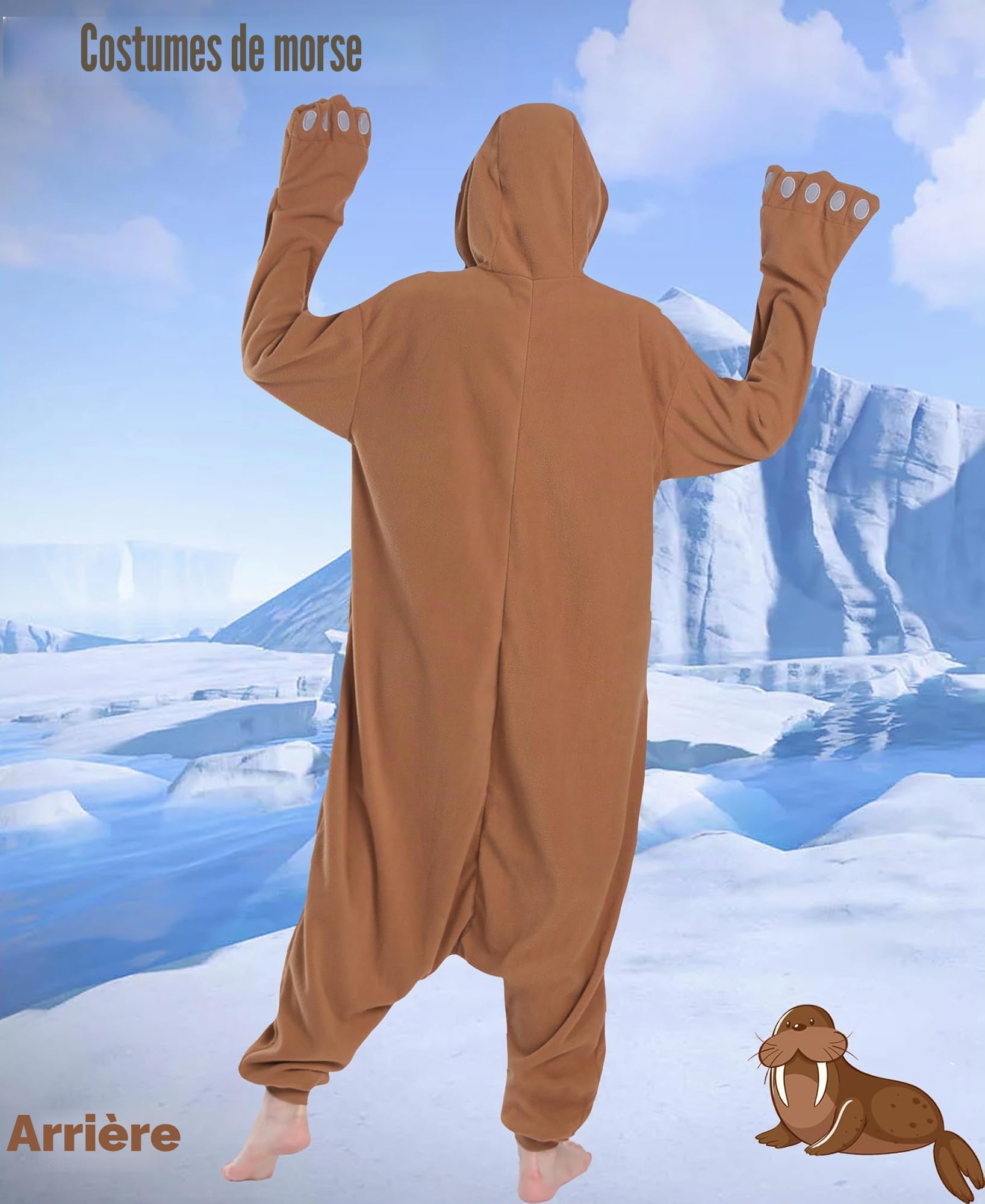 Pyjama Morse Unisexe Rigolo Pyjama Morse Caricatural Morse Costume Cosplay Carnaval de Noël Adulte