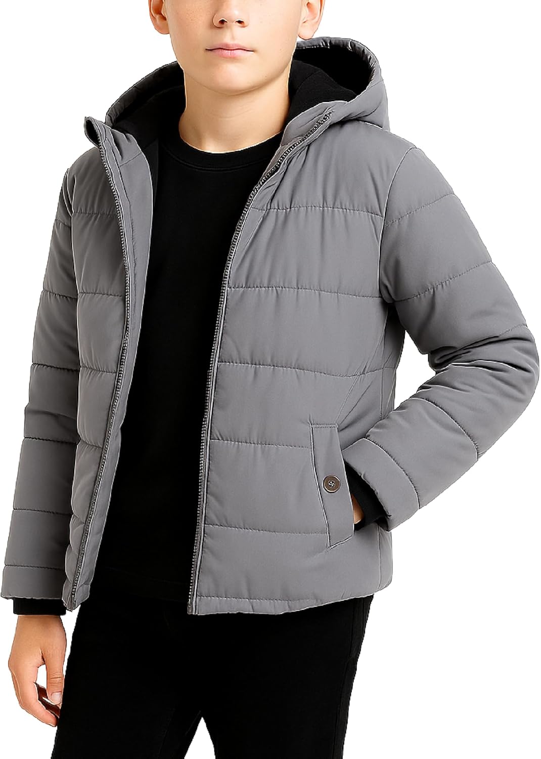 Perry Ellis Boys Winter Coat - Insulated Fleece Lined Packable Hooded Puffer Jacket - Boys Outerwear Jackets & Coats (4–20)