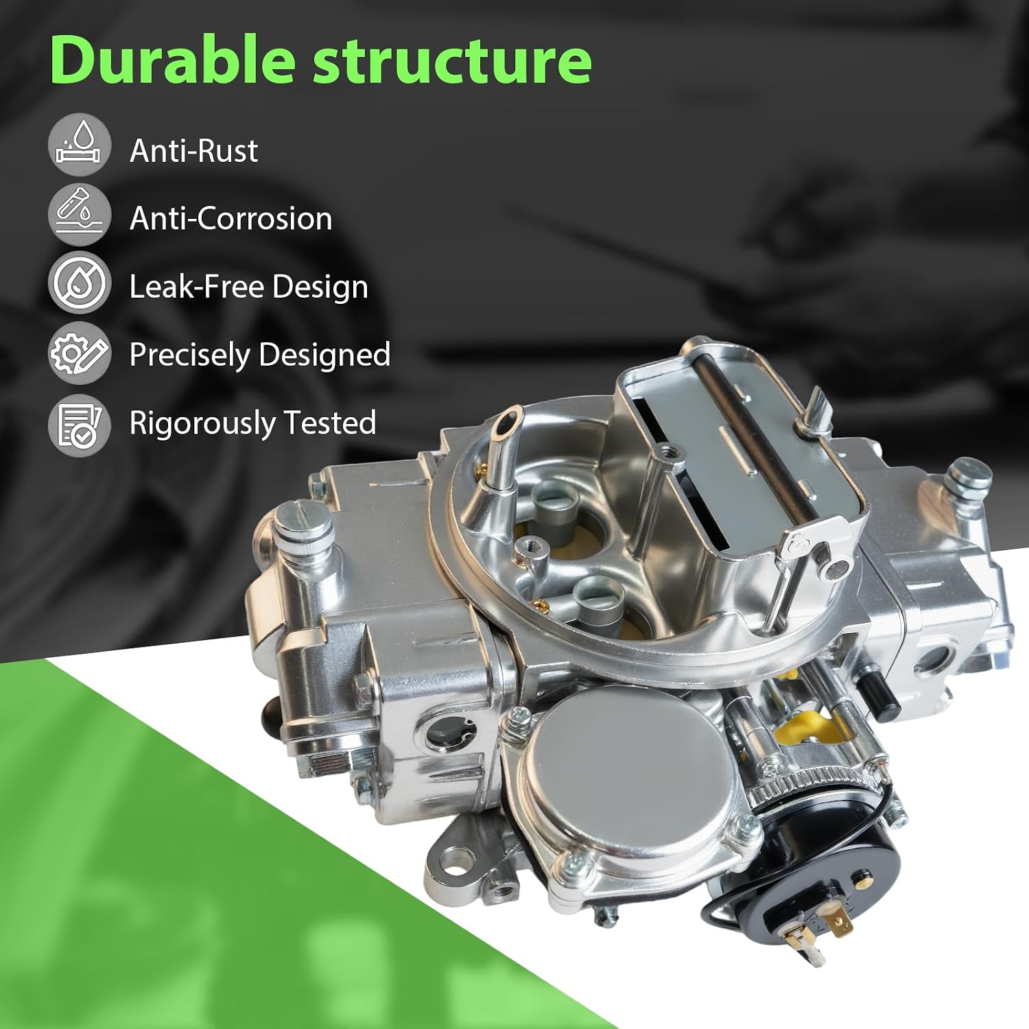 0-80508S Carburetor for Holley 750 CFM 4160 Series 4-Barrel Square Bore with Electric Choke & Vacuum Secondary, Compatible with GM Chrysler Ford A/T Kickdown Linkage
