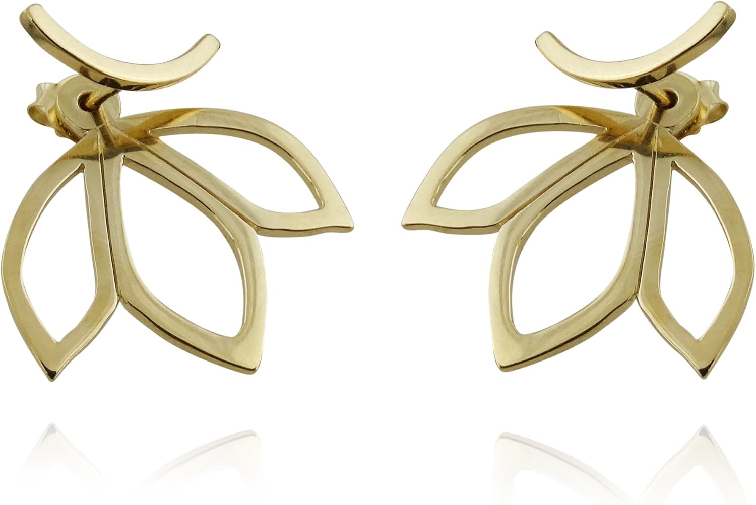 FashionJunkie4Life Sterling Silver Flower Stud Earrings with Butterfly Backs