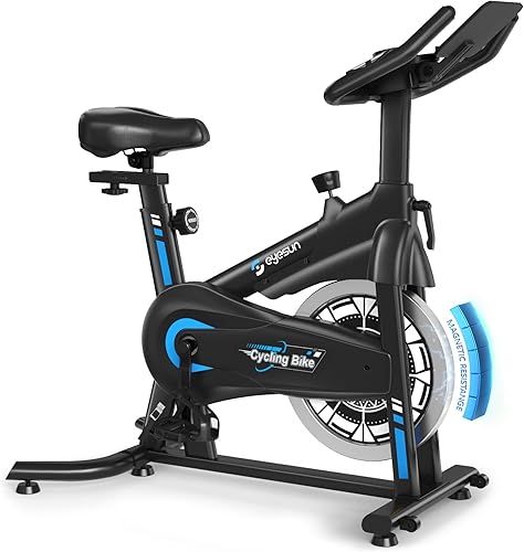 Miniatura 13 de Exercise Bikes for Home,Indoor Magnetic Bike with Adjustable Magnetic,Brake Pad Resistance Silent Belt Drive,350lbs/300lbs Weight Capacity &Upgraded