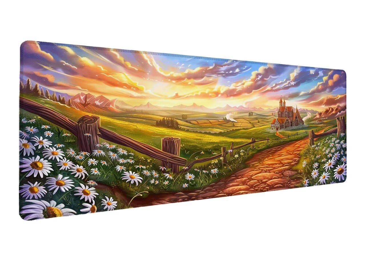 Podkładka pod mysz, 1000 x 500 x 3 mm, gamingowa podkładka pod mysz, duża, wodoodporna, antypoślizgowa, gumowa podstawa, szyte krawędzie, poprawia precyzję i prędkość, F-4