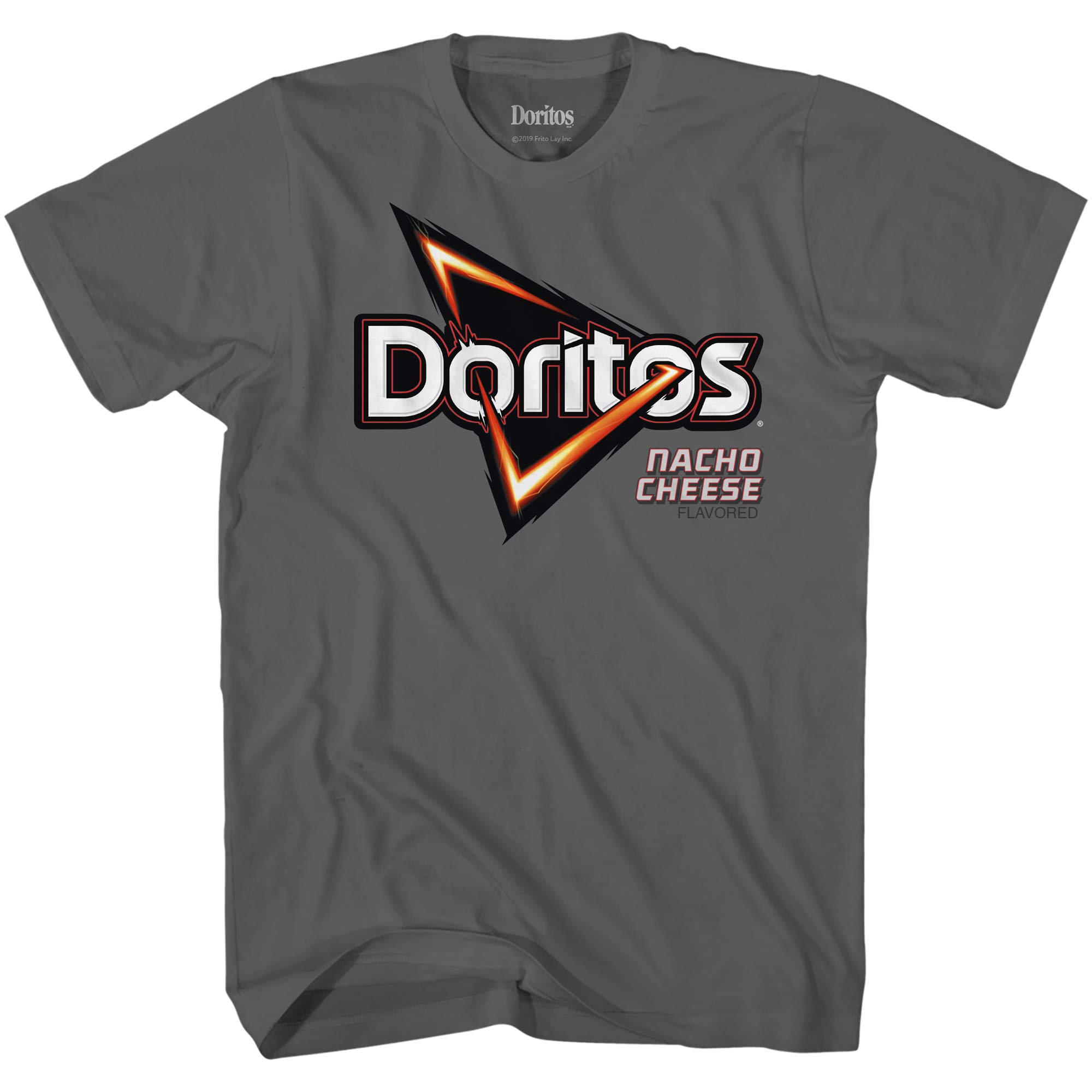 Doritos Mens Nacho Cheese Shirt Flamin Hot, Cool Ranch, Nacho Cheese Graphic T-Shirt - Grey - Medium