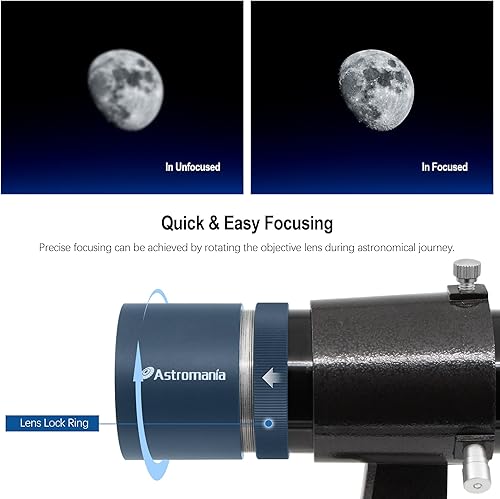 Miniatura 38 de Astromania Buscador de alcance 9x50, ángulo recto de imagen correcta, buscador de telescopio óptico, totalmente multicapa para telescopio