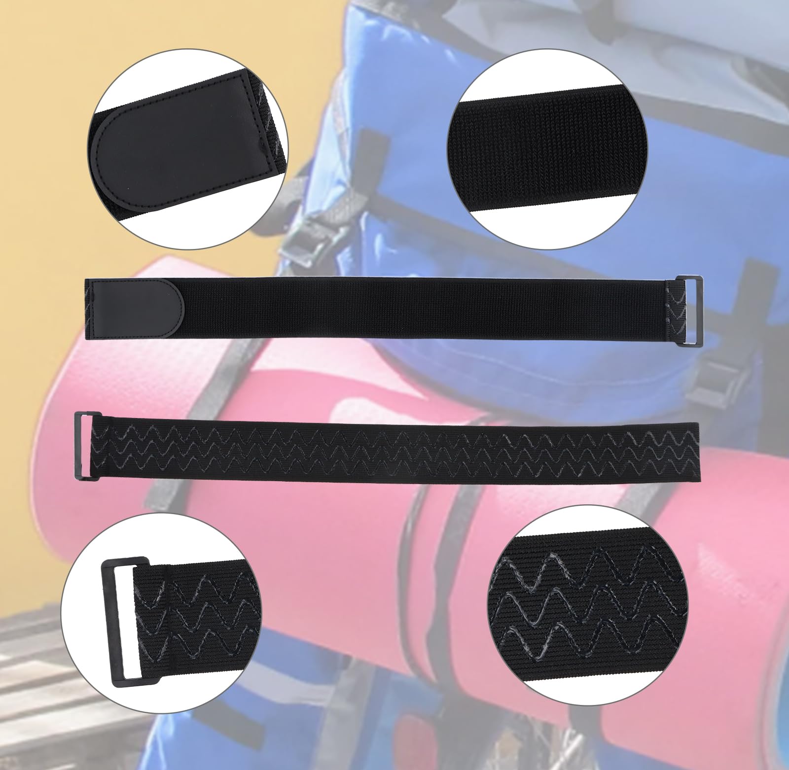 Sangles Scratch Réutilisables DmDoyy - Élastiques, Réglables, Noires - Pour Câbles, Tuyaux, Vélos, Camping - Lot Organisateur