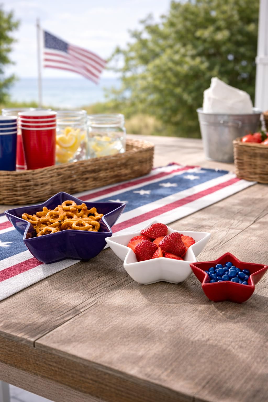Amazon.com | C&F Home Red White & Blue Patriotic Star Shaped Set