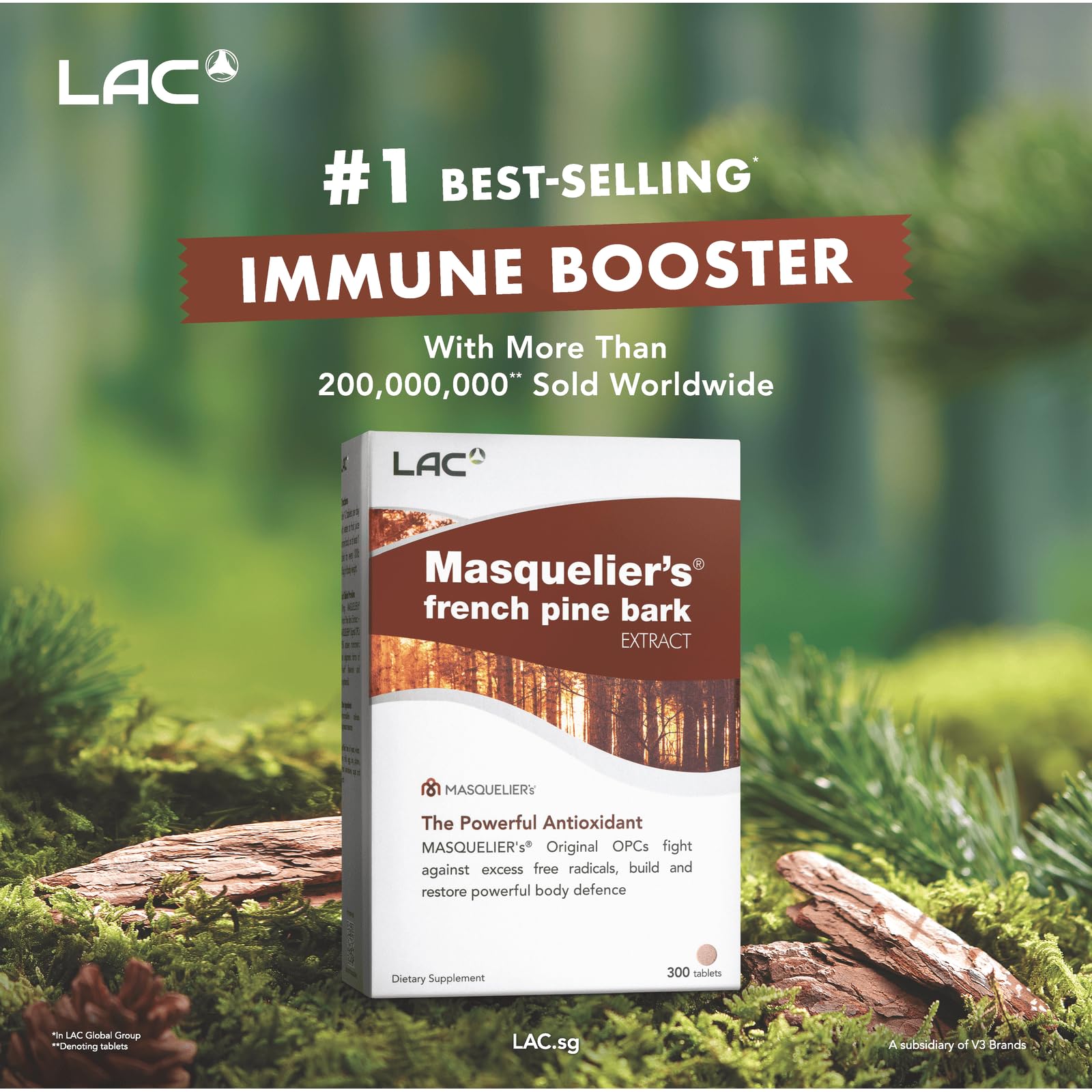 LAC Masquelier's French Pine Bark Extract -World's first patented French Pine Bark Since 1953. Original OPCs Antioxidant - 50 Tablets - Vegan, No Preservatives. — Amazon image 7