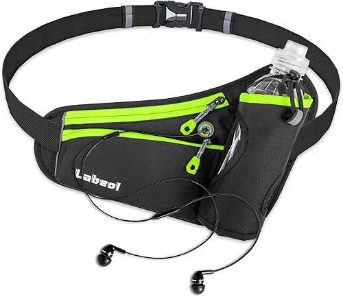 Miniatura 11 de Labeol Cinturón de hidratación para botella de agua para correr, con soporte para botella de agua, para senderismo, caminar, caminar, riñonera Rosado