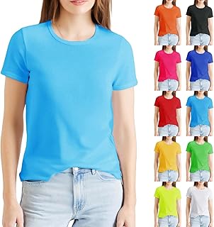 Camiseta de manga corta a rayas transpirable de secado rápido para mujer