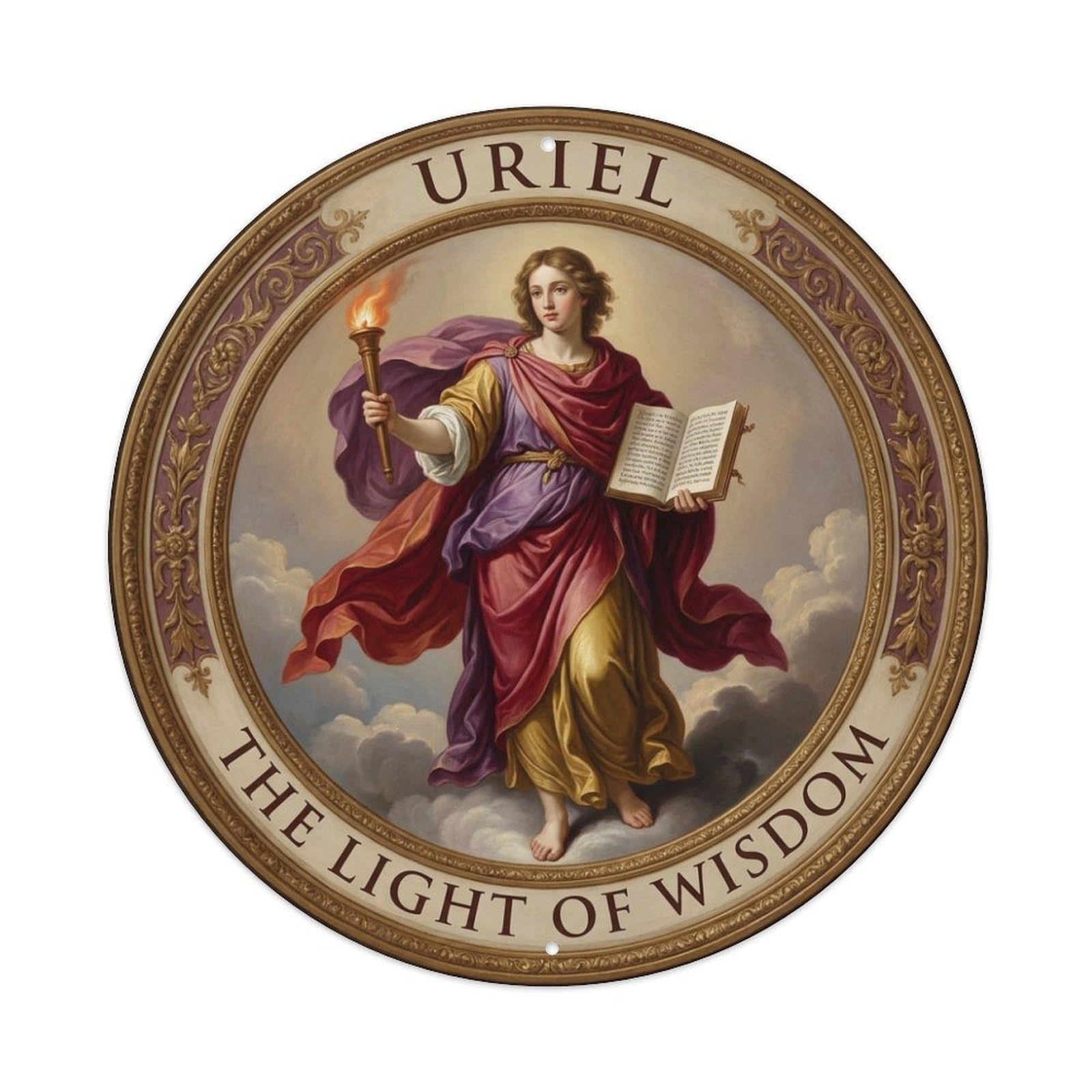 The Light of Wisdom Flame Guardian Archangel Uriel Metal Tin Sign