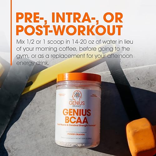 Miniatura 5 de Polvo GENIUS BCAA con Focus  Energy Polvo multiuso natural vegano para preentrenamiento BCAAs para mejorar la claridad mental y la recuperación