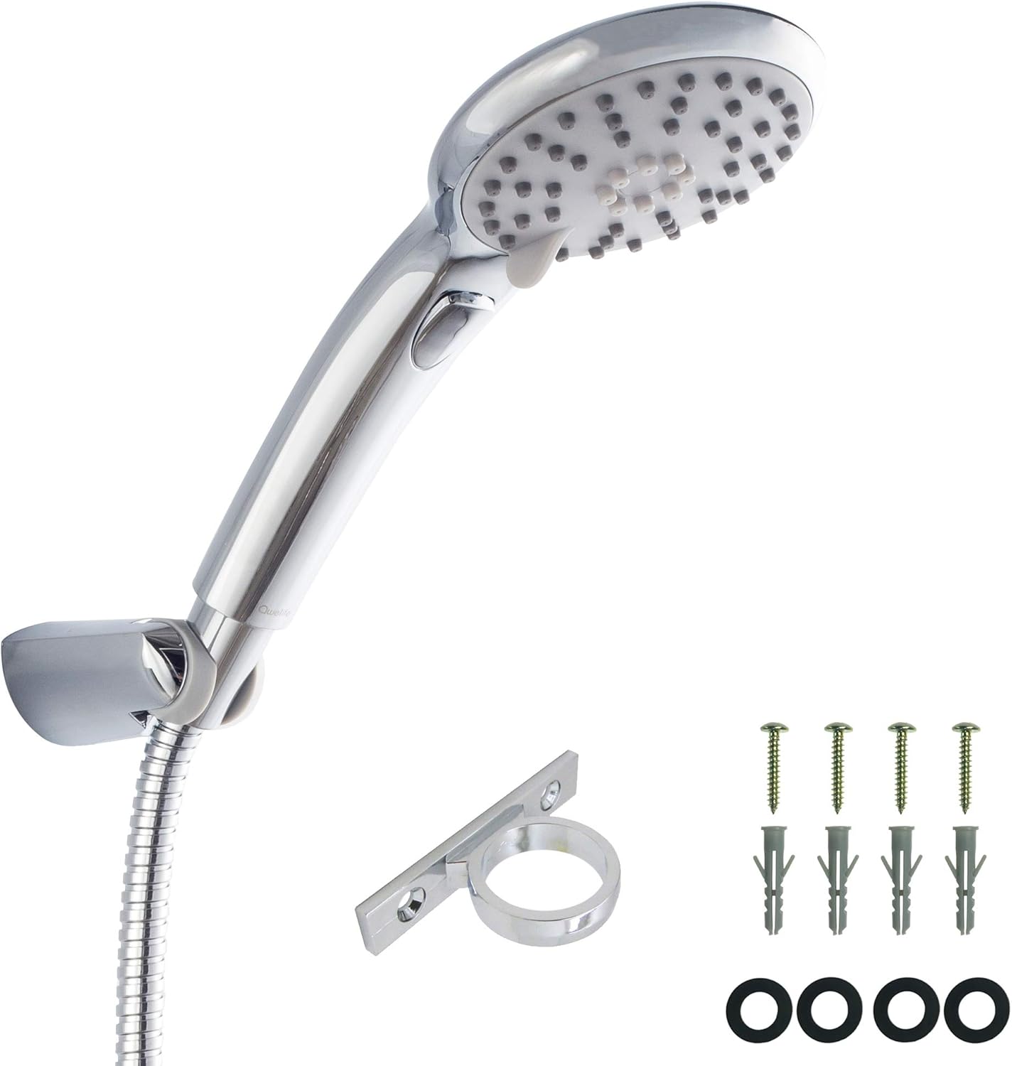 RV Shower Head with Hose and On Off Switch (Trickle), 4Function Water
