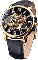 Relógio mecânico masculino Forsining Royal Roman Number marca de luxo esqueleto