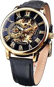 Relógio mecânico masculino Forsining Royal Roman Number marca de luxo esqueleto