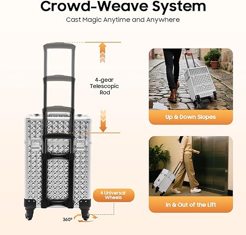 Miniatura 5 de LyeXD Carro de almacenamiento cosmético rodante profesional, Plateado (sliver), Moderno