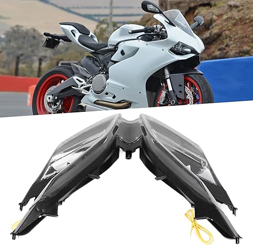 Miniatura 3 de Aramox Luz trasera para motocicleta, luz trasera LED de 5 a 12 V, luz de freno de motocicleta, luz de conducción, compatible con 899 959 1199 S R