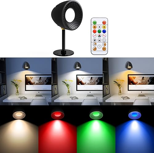 Laliled Luces LED de lectura montadas en la pared, aplique de pared magnético de 16 colores, luces de pared recargables a pilas, luz de pared de