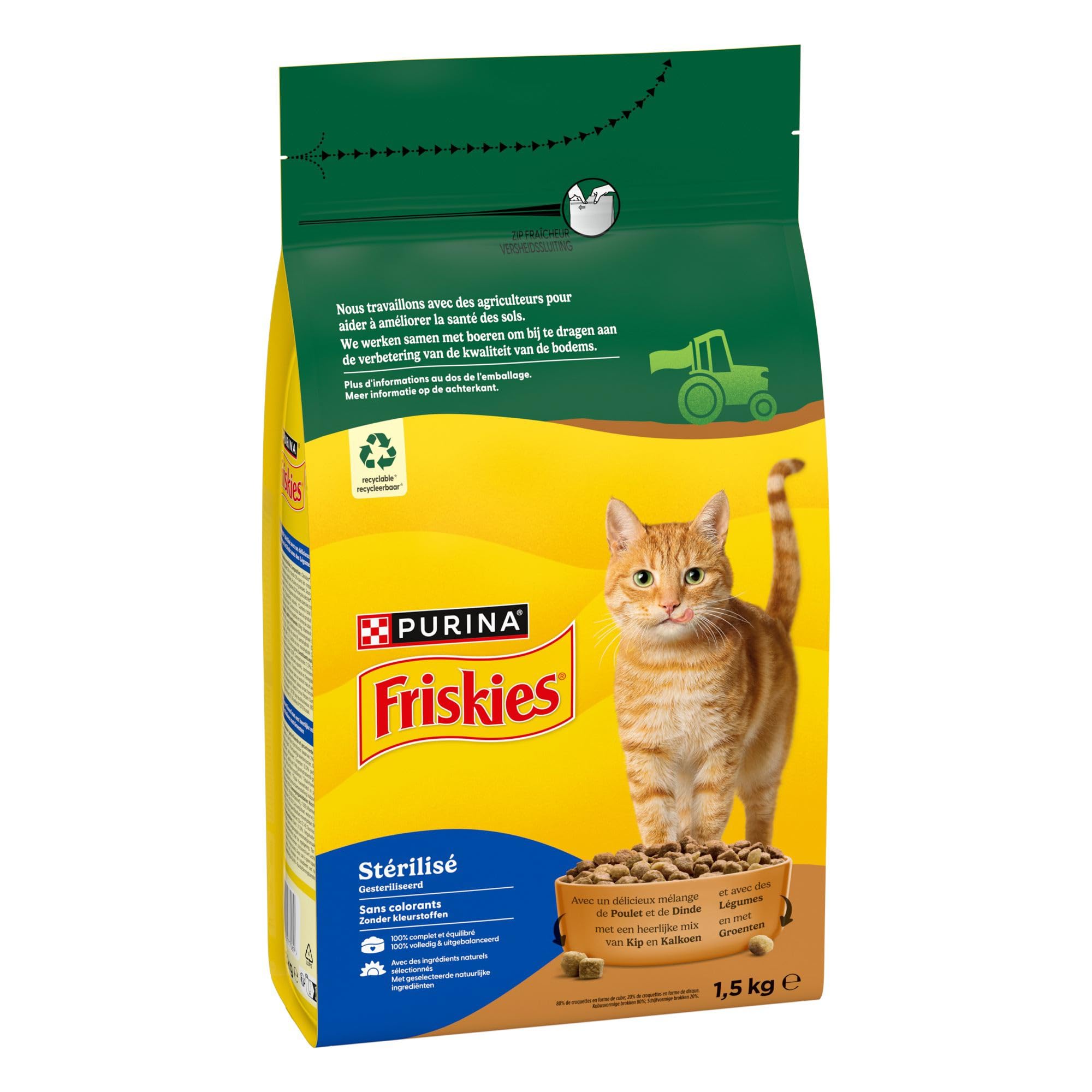 FRISKIES - Trockenfutter für ausgewachsene Katzen, sterilisiert, Truthahn – Ansicht 3