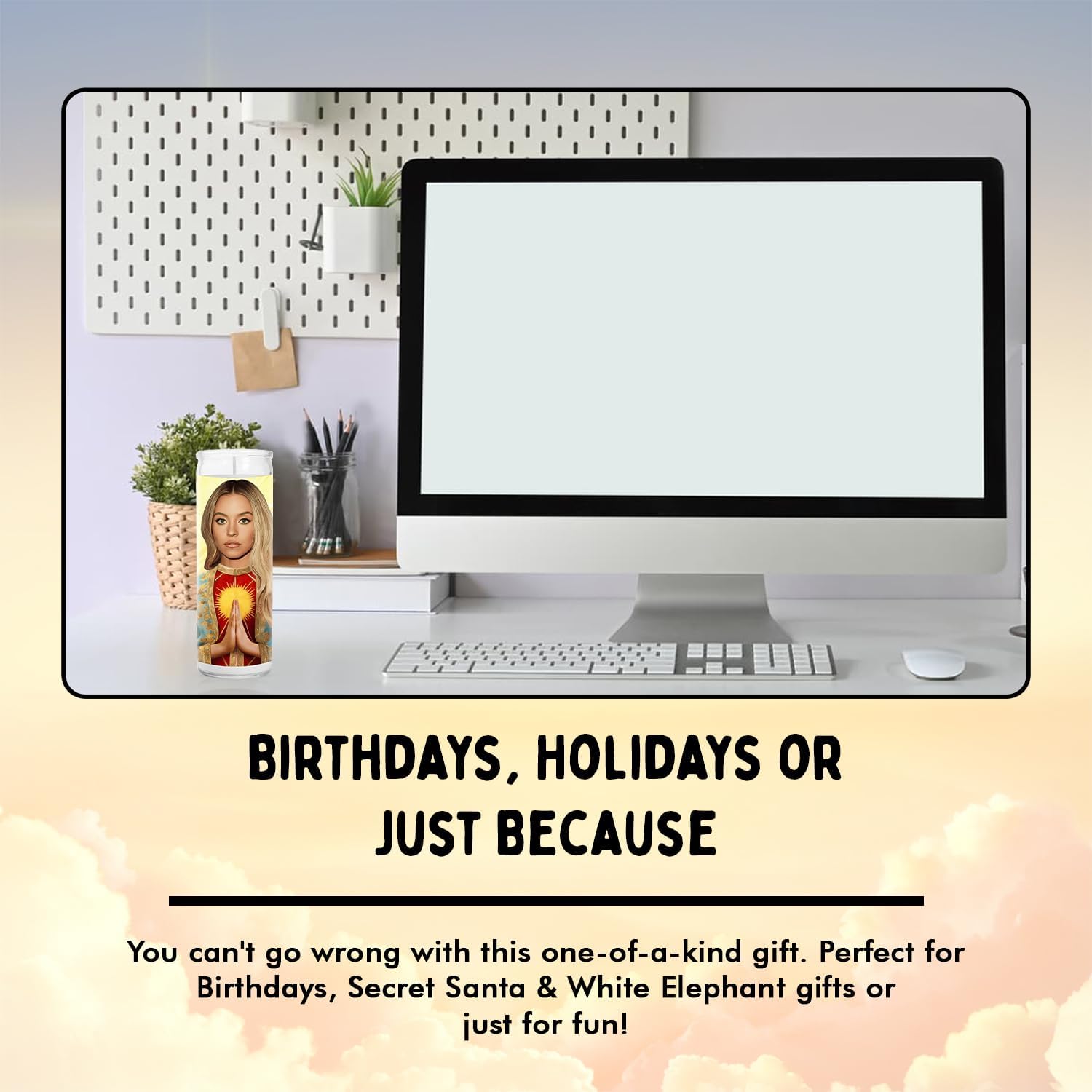 Sydney Celebrity Funny Candle – Handmade Votive Candle – Euphoria & Anyone But You Star Home Decor, White Lotus Inspired Unique Gift, TV Show and Movie Icon Collectible for Pop Culture Fans