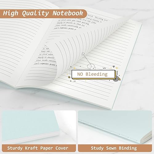 Miniatura 3 de Cuadernos de diario A5 con rayas universitarias, paquete de 32 cuadernos pequeños a rayas de papel kraft a granel de 8.3 x 5.5 pulgadas, cuadernos