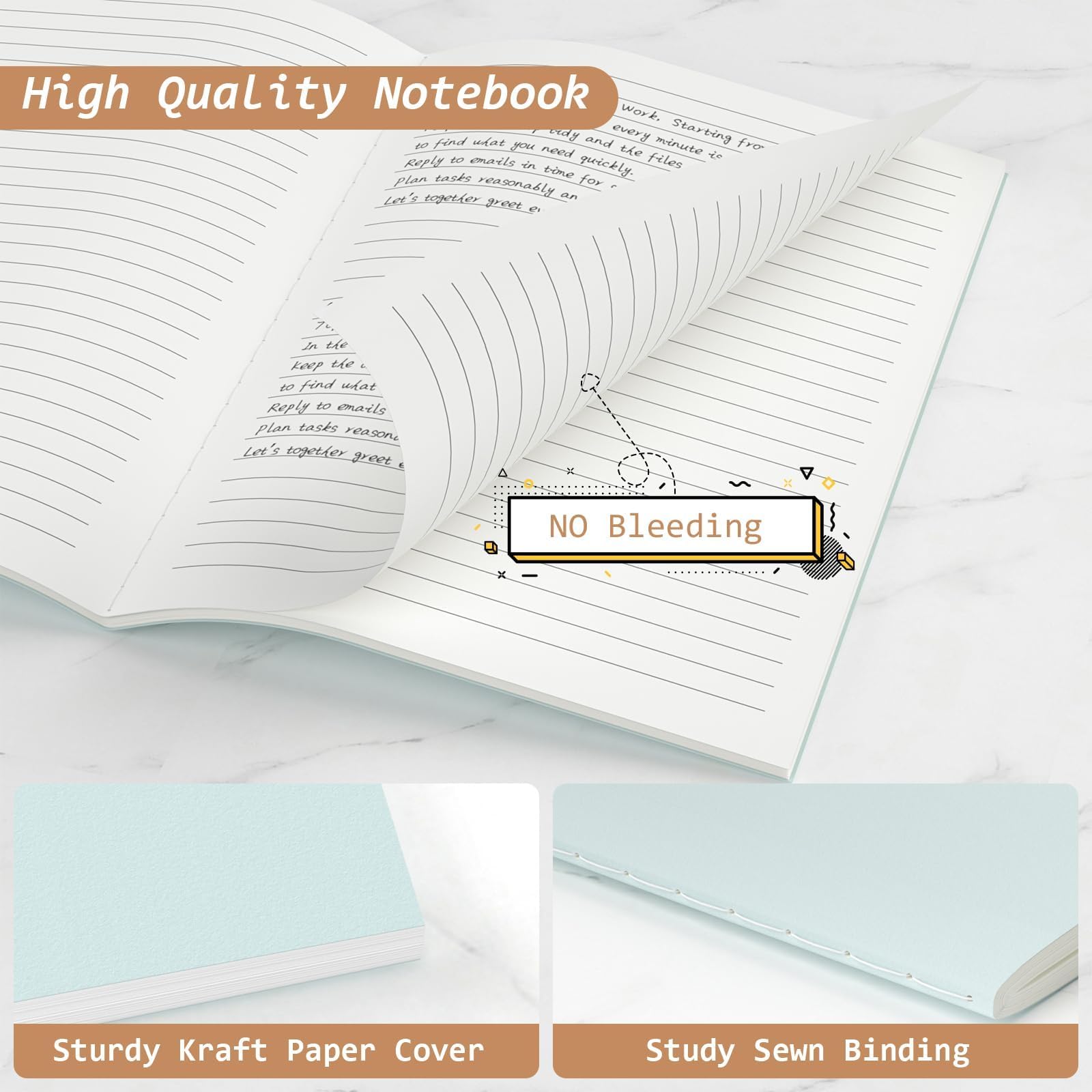 Tagebuch-Notizbücher, A5, liniert, 32 Stück, liniert, kleine Kraft-Notizbücher, Großpackung, 21,6 x 14,9 cm, 16 Farben, Kompositions-Notizbücher, Schreibtagebuch, Schulbedarf für Schule, Arbeit und