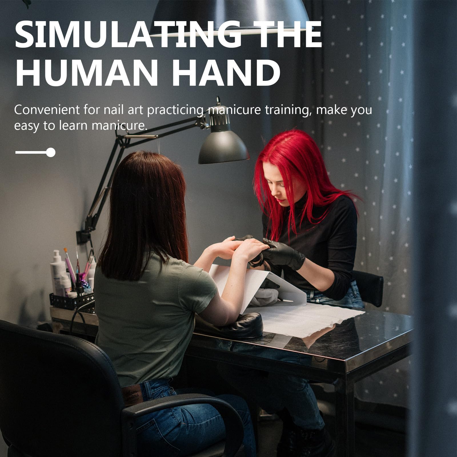 Silikon Übungshand für Maniküre, Trainingsmodell für Nagelkunst