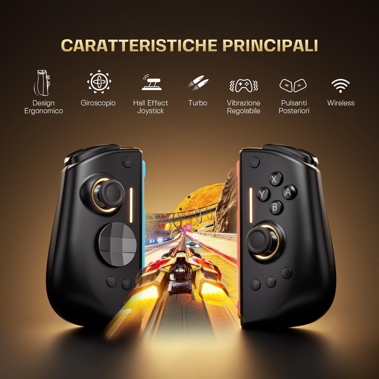 NYXI Hyperion 3 Controller per Switch 2 – Primo Controller Wireless di Terze Parti per Switch 2, Hall joystick, Pulsanti Meccanici, Pulsante C, 9 Assi Giroscopio, Pulsanti Posteriori, Ergonomico