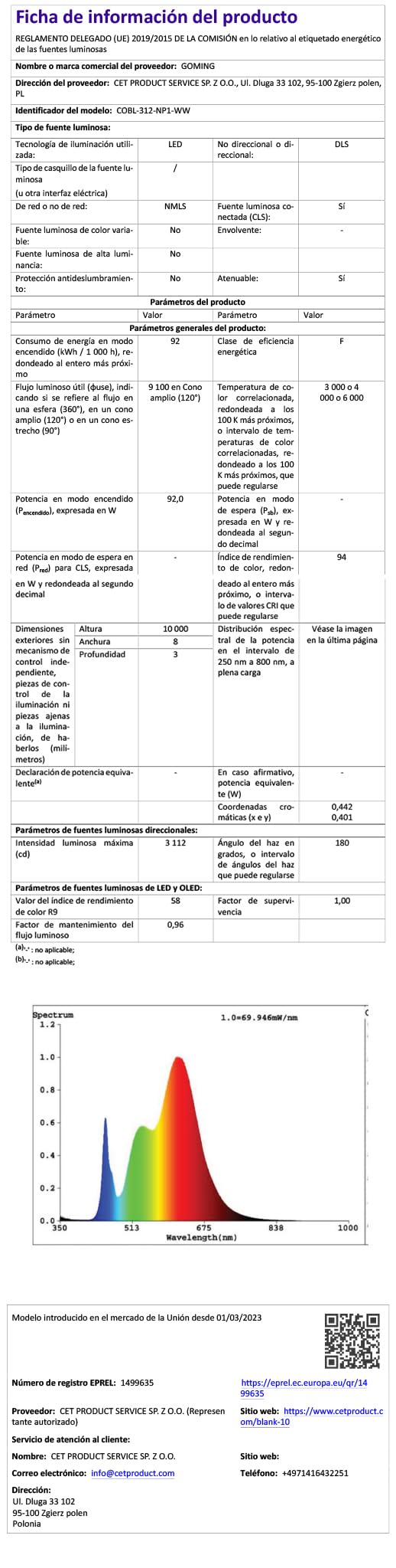 GOMING 24V 10M Striscia LED COB con Sensore di Movimento Bianco Naturale 4000K Strisce LED con 24V 3A Alimentatore IP20 Non Impermeabile CRI 93+ per Mobili Cucina Scala Vetrina Camera da Letto Letto
