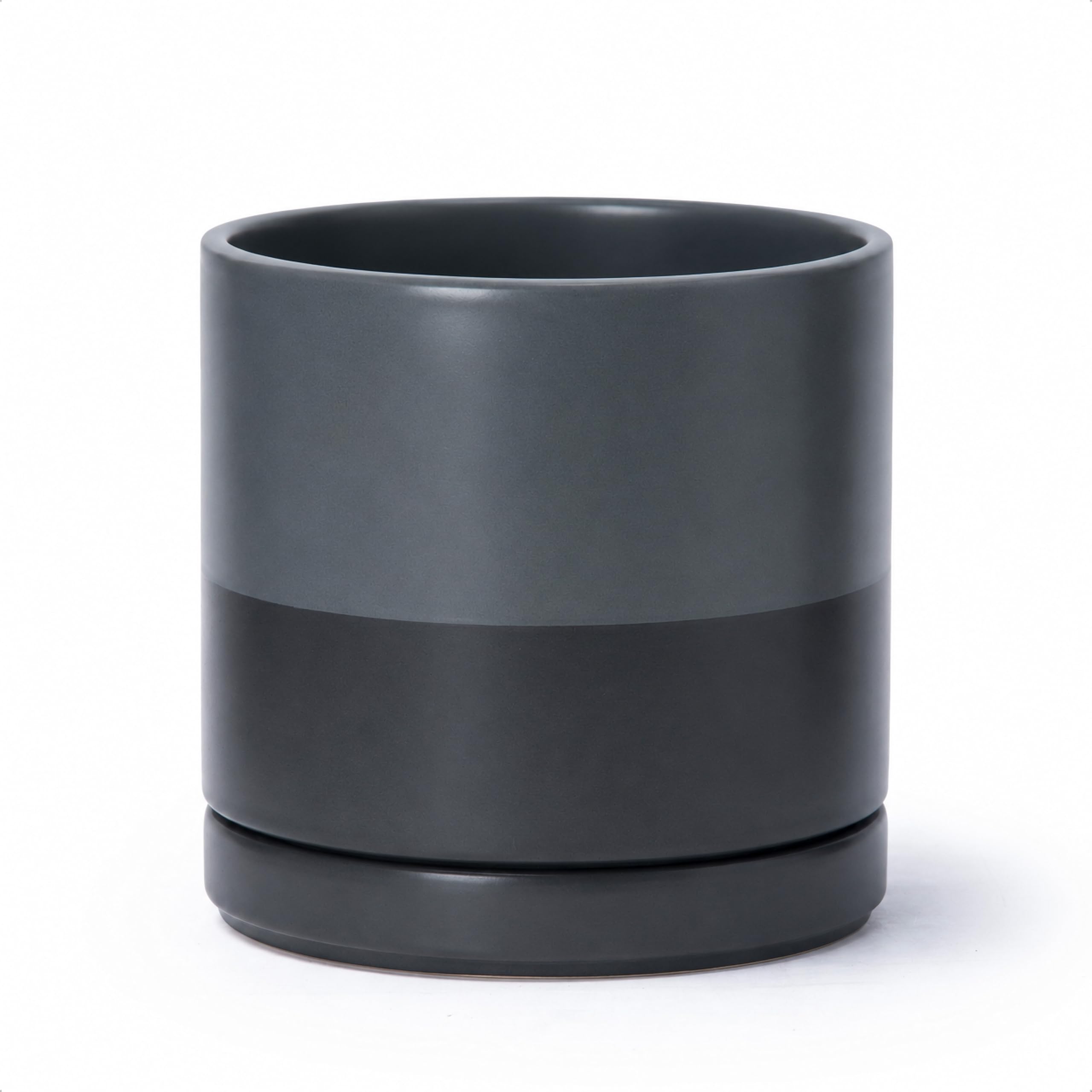 D'vine Dev 8 Inch Ceramic Planter Pot, Slate, 94-O-D-5 — image 1