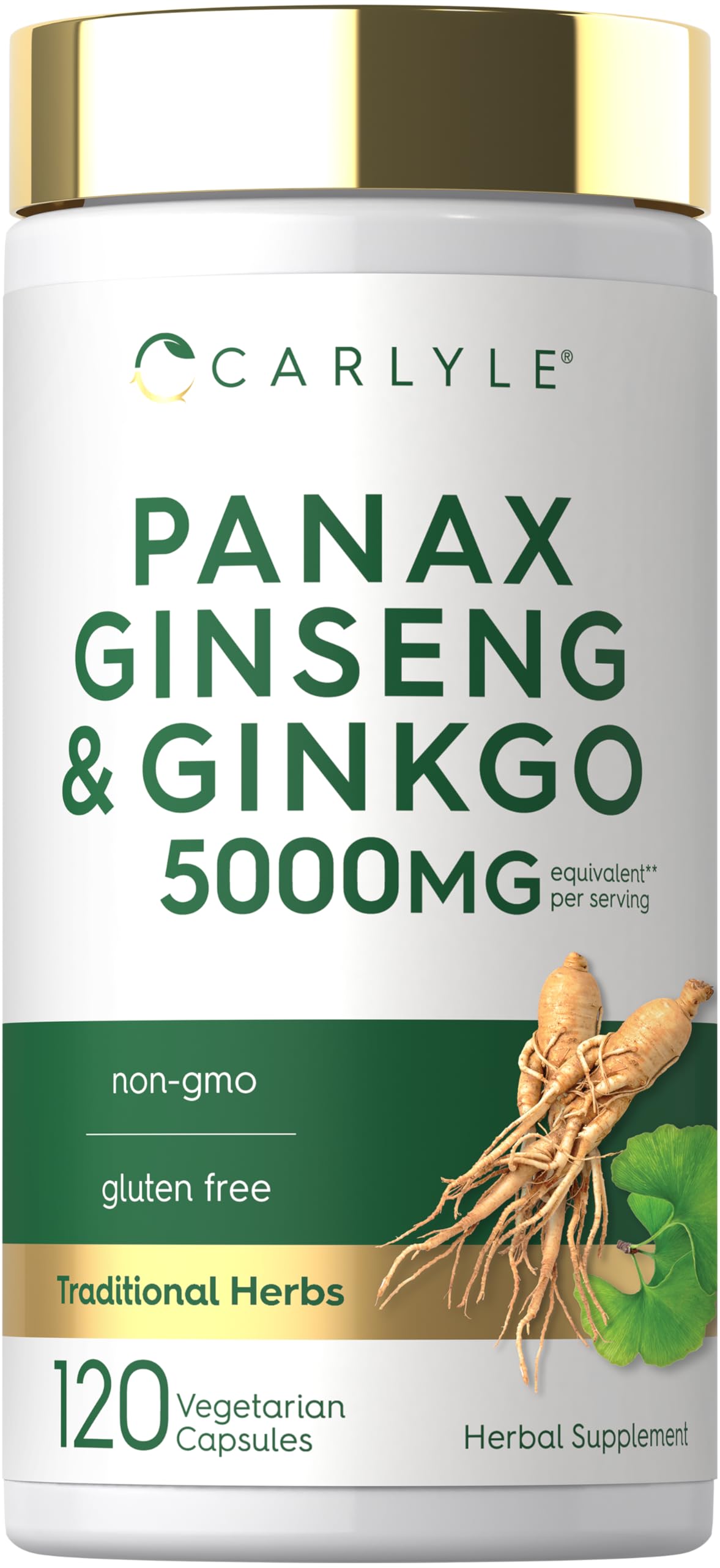Carlyle Panax Ginseng & Ginkgo | 120 Vegetarian Capsules