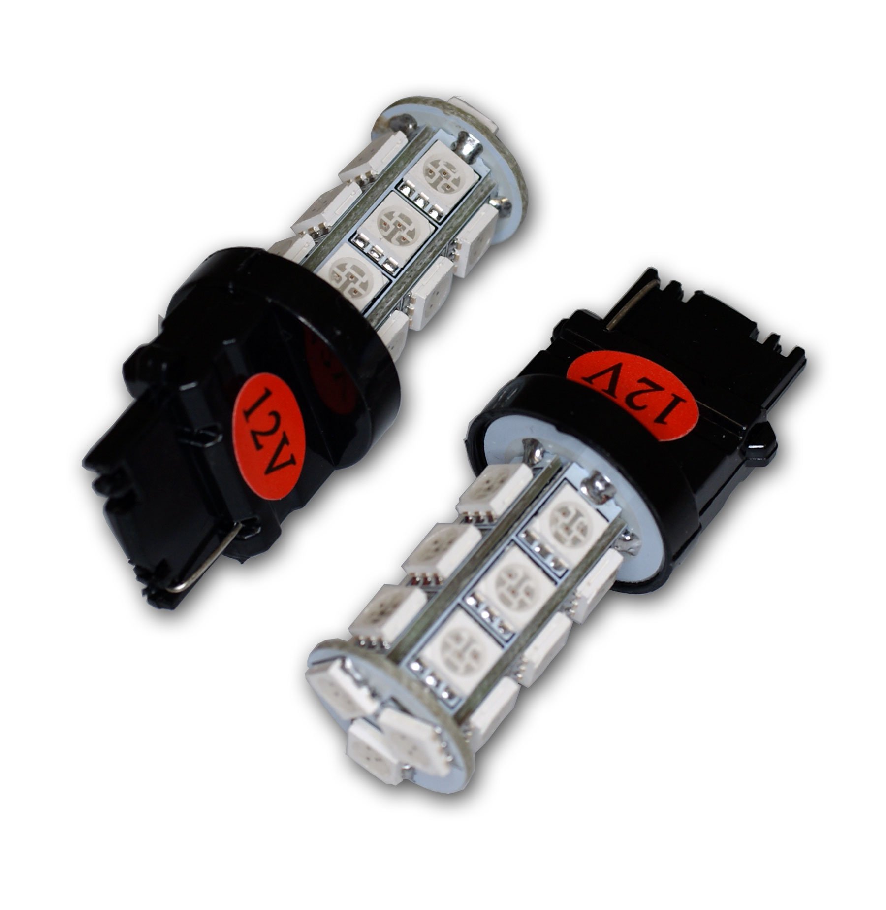 Tuningpros LEDRS-3156-WR18 Rear Signal LED Light Bulbs 3156, 18 SMD LED Red 2-pc Set