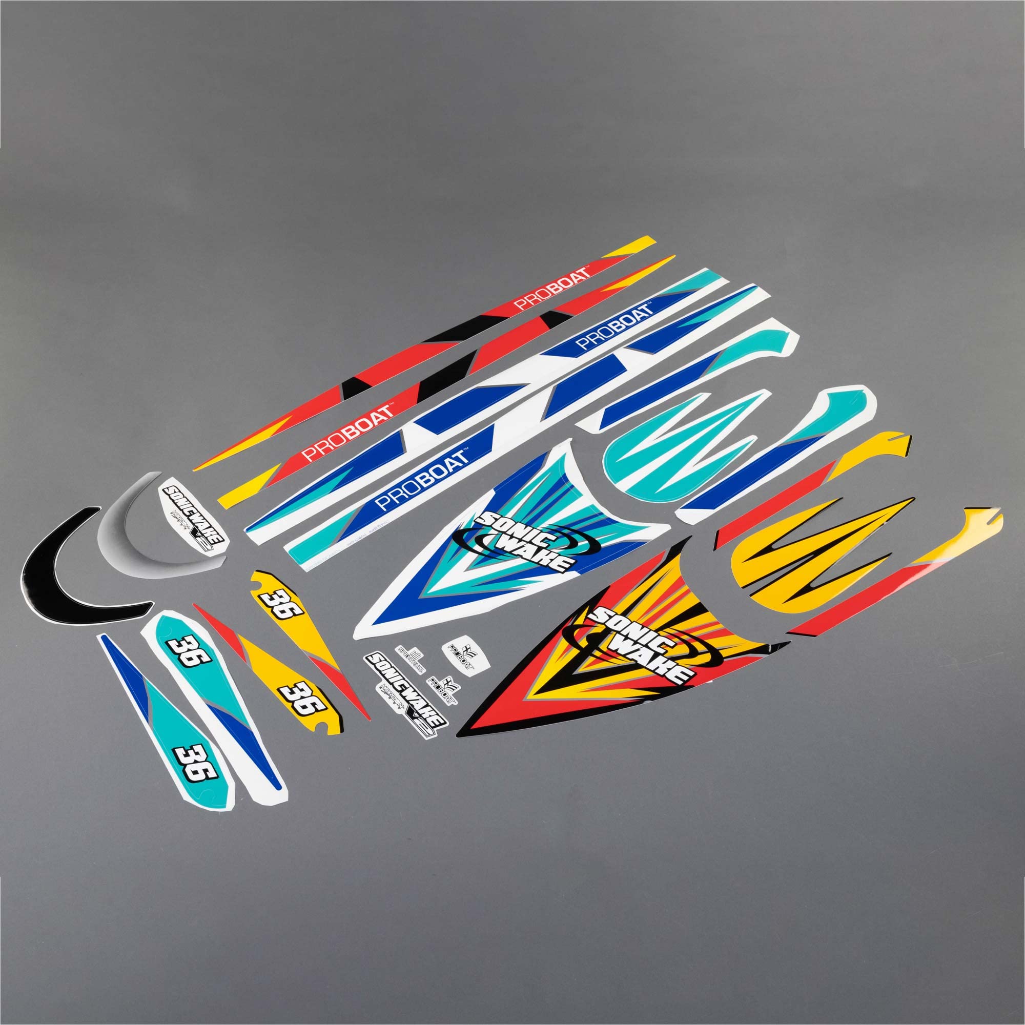 Amazon.com: Pro Boat Decal Set T1/T2 Sonicwake 36 V2 PRB289008
