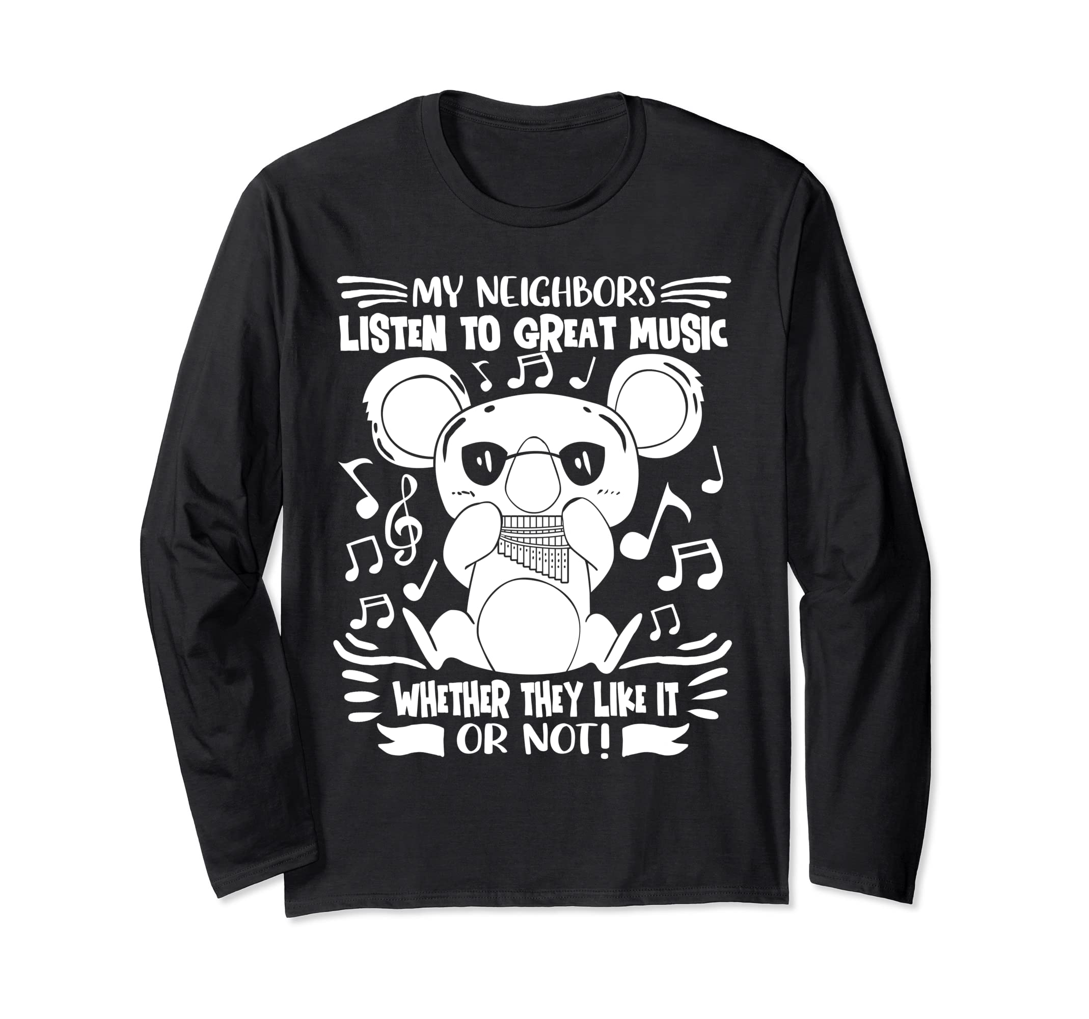 Panflute Gifts ThembaloveKoala Pan Flute Instrument Syrinx Musician Panpipe Panflute Long Sleeve T-Shirt