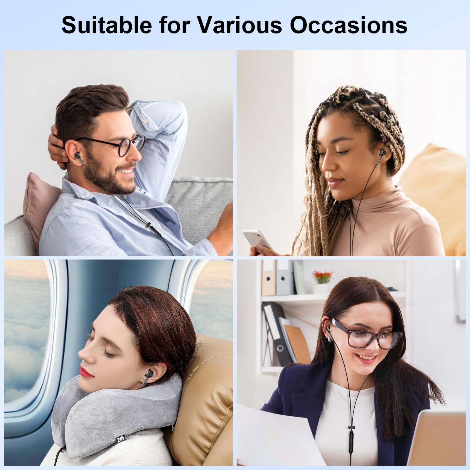 Auricolari cablati per Samsung A15 A14 A13 A25 A23 S10 S9 S8 iPhone 6 5, auricolari cablati con microfono, jack AUX da 3,5 mm, auricolari da gioco per iPad, laptop, computer Android, interruttore