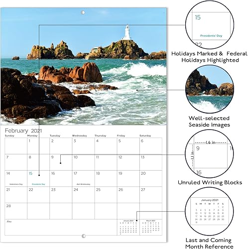 Miniatura 3 de Calendario 2023-2024 - Calendario de pared mensual de 18 años 2023-2024 con papel grueso enero de 2023 a junio de 2024 145 x 11 pulgadas