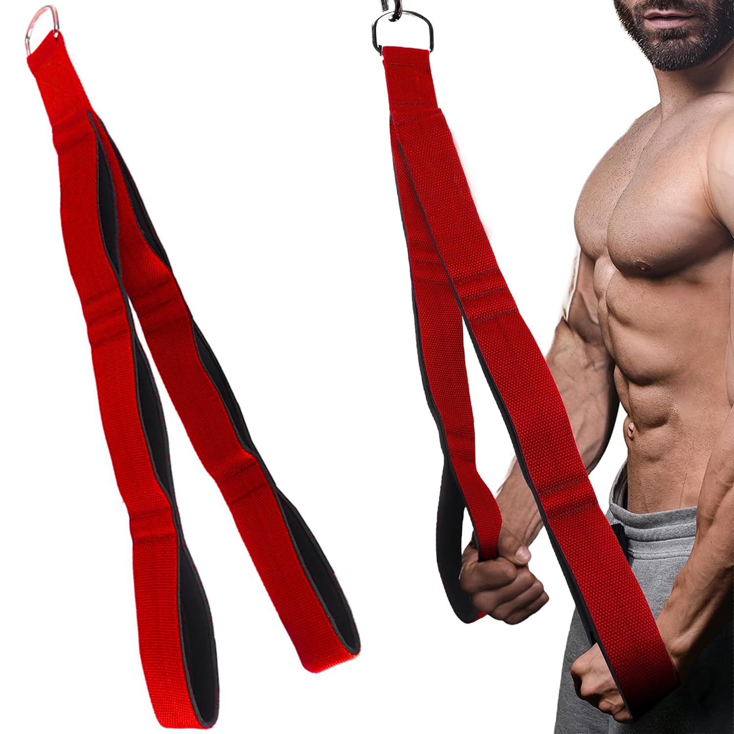 Corda Tricipiti Attrezzi Palestra, Corda Allenamento per La Forza Viene Fornito con Borsa di Conservazione, Tricipiti Treno per I LAT Pulldown E La Forza della Parte Superiore del Corpo