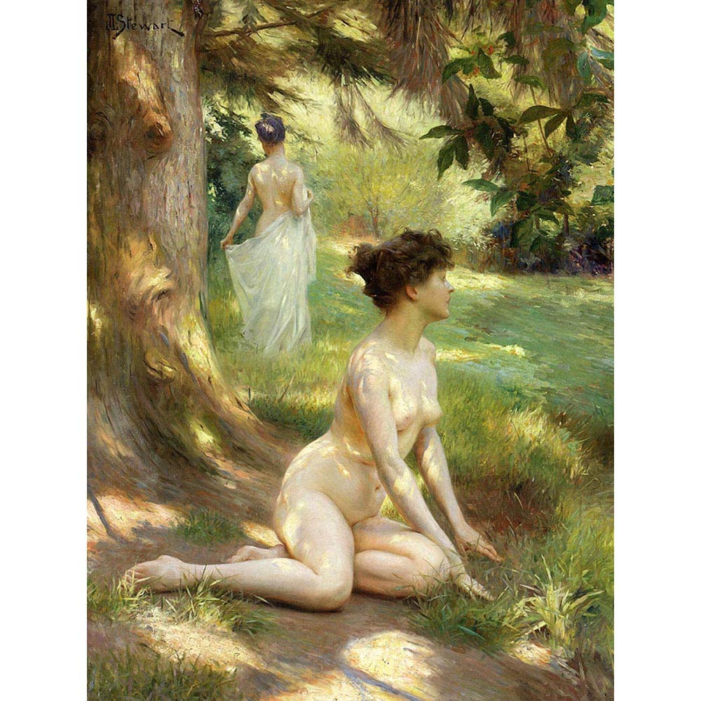 Wee Blue Coo Julius Leblanc Stewart Sunlight Old Master Painting Art Print Poster Wall Decor 12X16 Inch