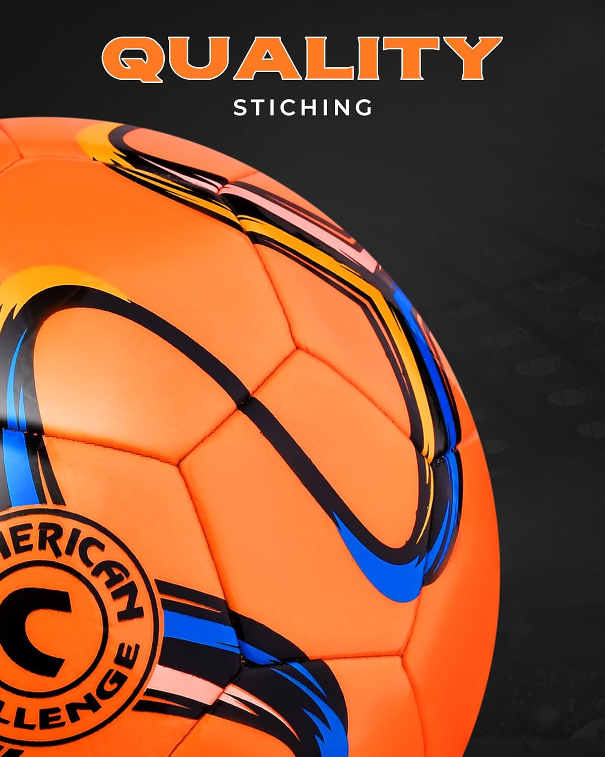 American Challenge Brasilia Soccer Ball – Sizes 5, 4, 3 & 2 – Youth & Adult Training Soccer Ball for Practice, Games & Grass Fields - Image 3