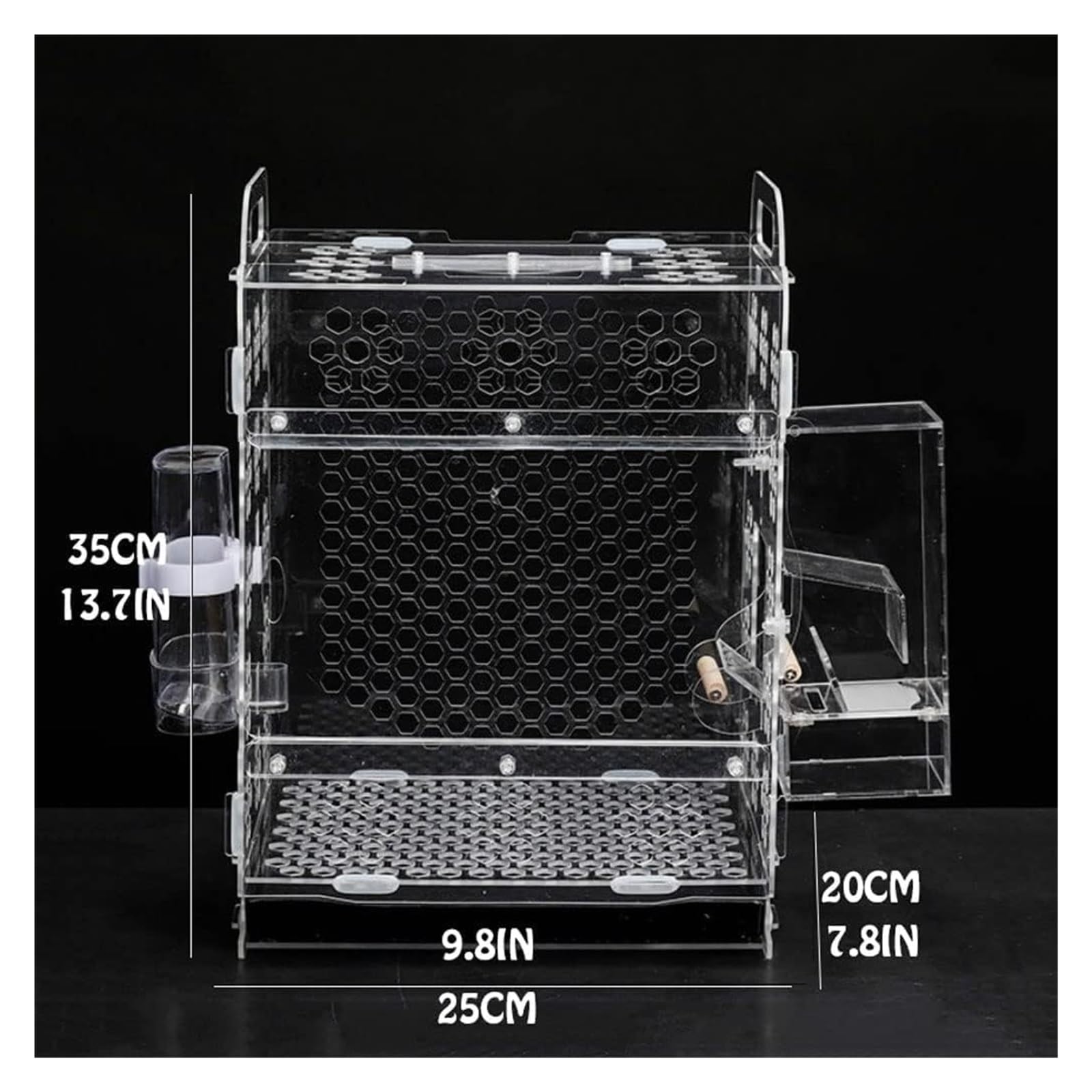 Klatka dla ptaków, Duże transportery dla ptaków Akrylowe klatki Produkty zwierząt Klatka lotnicza Papuga Przenośna Trwała(Empty Cage)