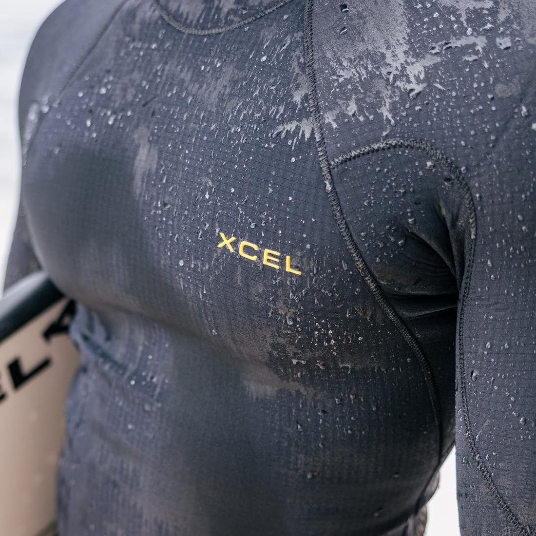 XCEL Mens Drylock 2mm Long Sleeve Wetsuit Top - Black | Medium