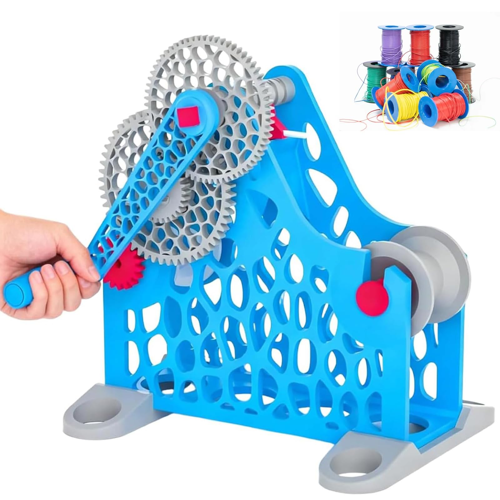Retractador de filamento para impresora 3D, rebobinador de carrete eléctrico, capacidad de 1 kg para impresión 3D e hilo de coser